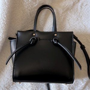 ZARA black knotted mini city crossbody bag